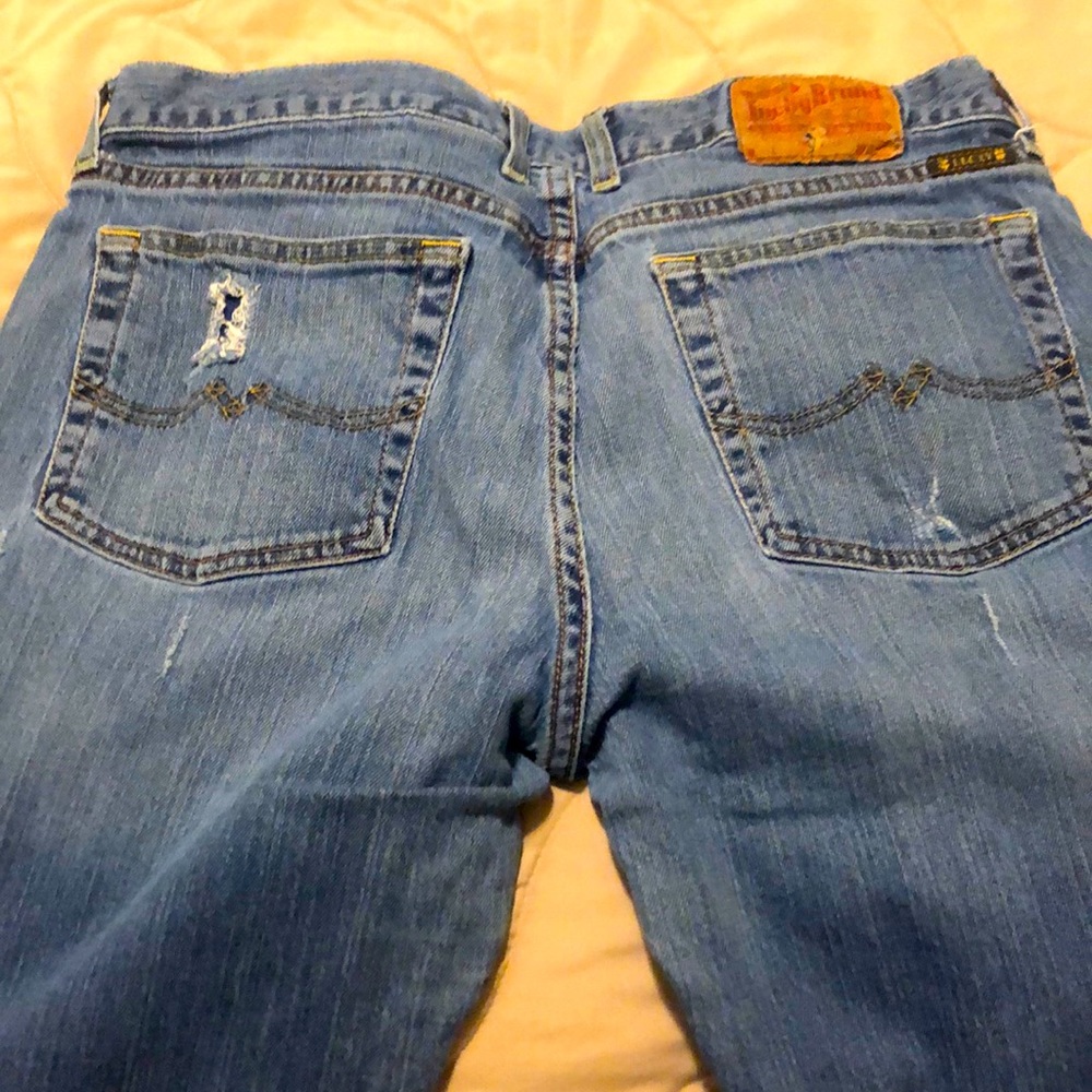 Distressed lucky jeans